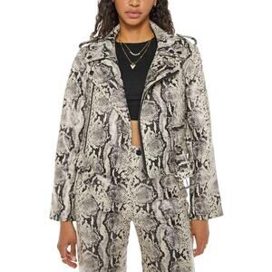 NEW NWT MOTHER Chopper Moto Jacket in Cold Blood Size XS